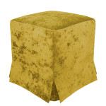 Taburet cu husa Cube H - stofa E51 - galben