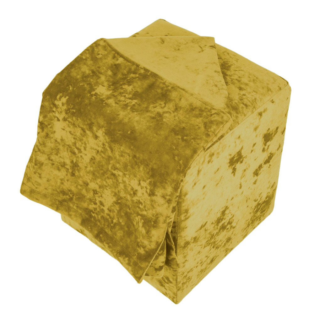 Taburet cu husa Cube H - stofa E51 - galben Taburet cu husa Cube H - stofa E51 - galben