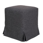 Taburet cu husa Cube H - stofa S05 - gri 