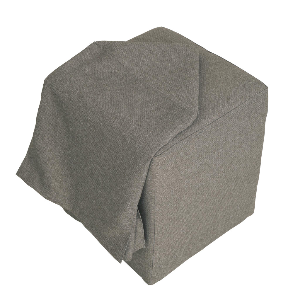 Taburet cu husa Cube H - stofa S21 - gri deschis 