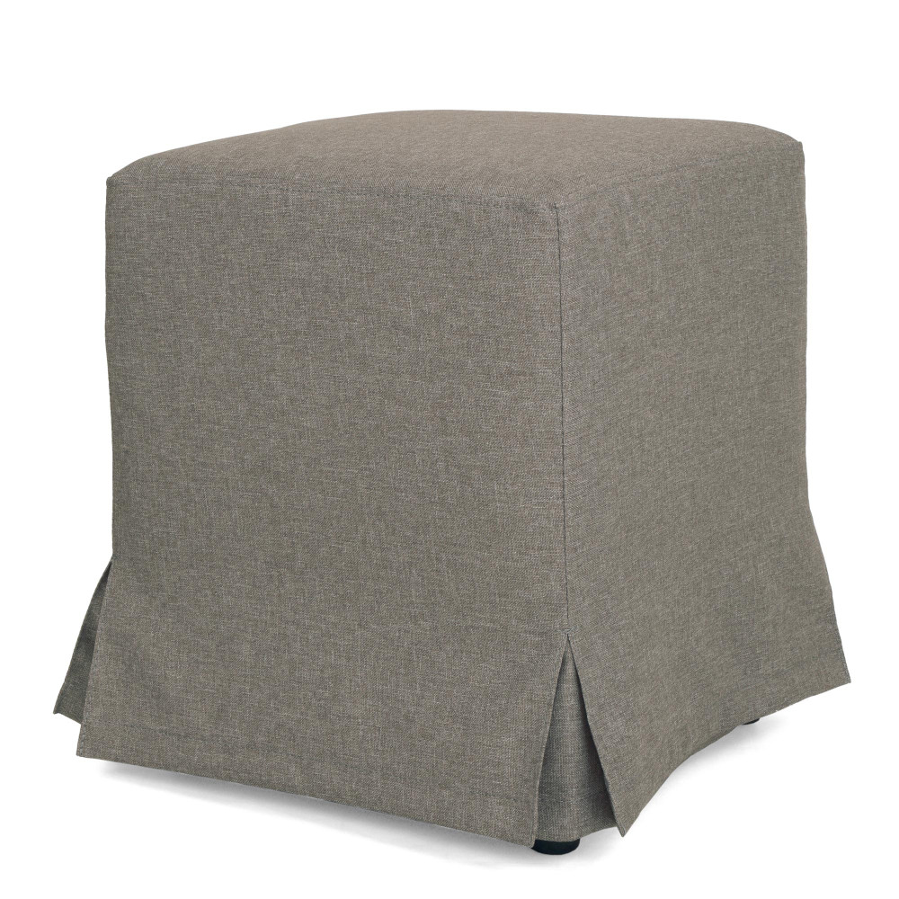 Taburet cu husa Cube H - stofa S21 - gri deschis 