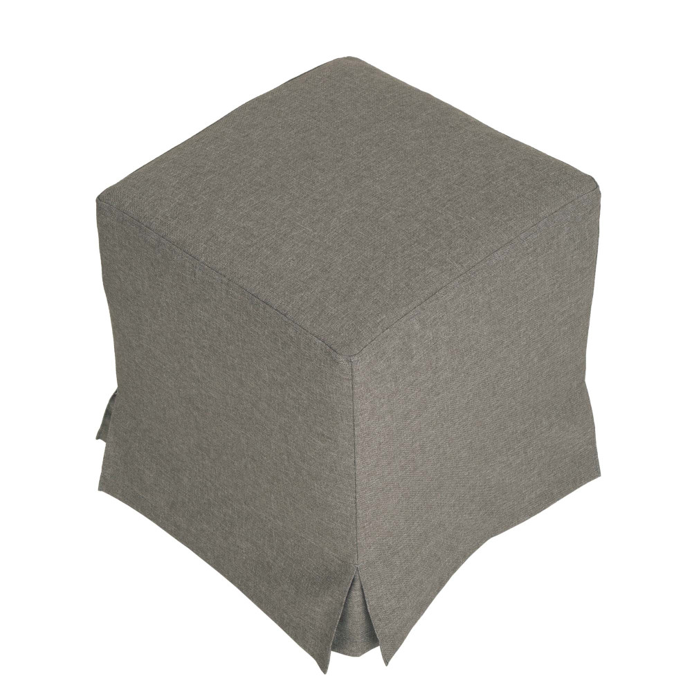 Taburet cu husa Cube H - stofa S21 - gri deschis 