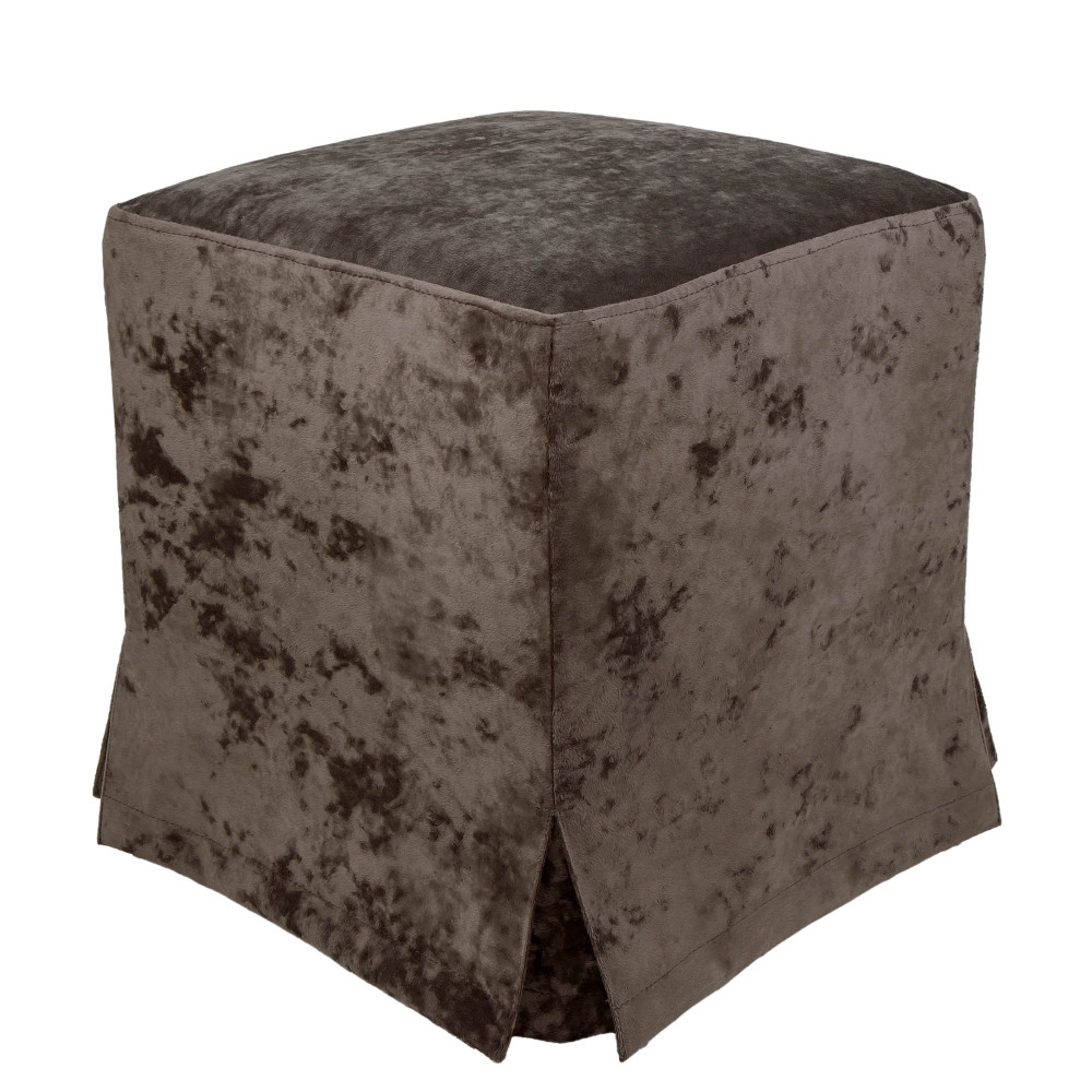 Taburet cu husa Cube H - stofa E60 - maro Taburet cu husa Cube H - stofa E60 - maro