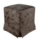 Taburet cu husa Cube H - stofa E60 - maro
