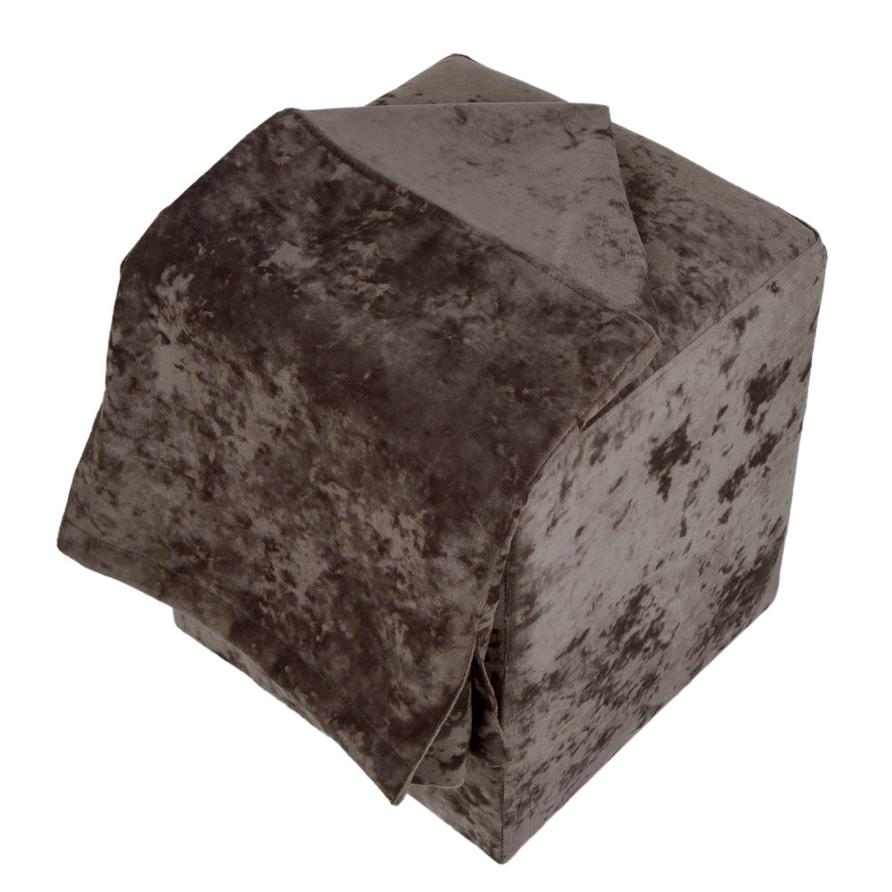 Taburet cu husa Cube H - stofa E60 - maro Taburet cu husa Cube H - stofa E60 - maro