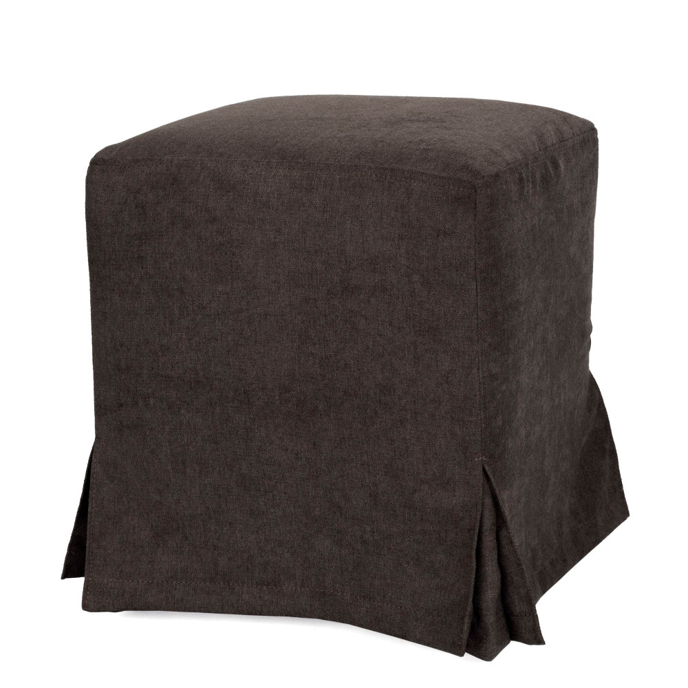 Taburet cu husa Cube H - stofa K7 - maro 