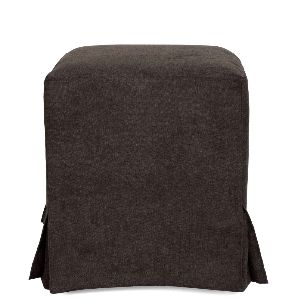 Taburet cu husa Cube H - stofa K7 - maro 