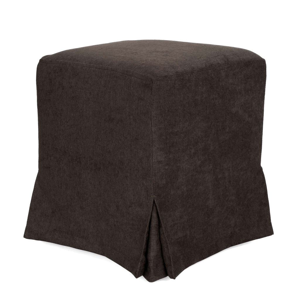 Taburet cu husa Cube H - stofa K7 - maro 