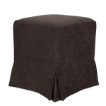 Taburet cu husa Cube H - stofa K7 - maro 