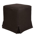 Taburet cu husa Cube H - stofa S16 - maro 