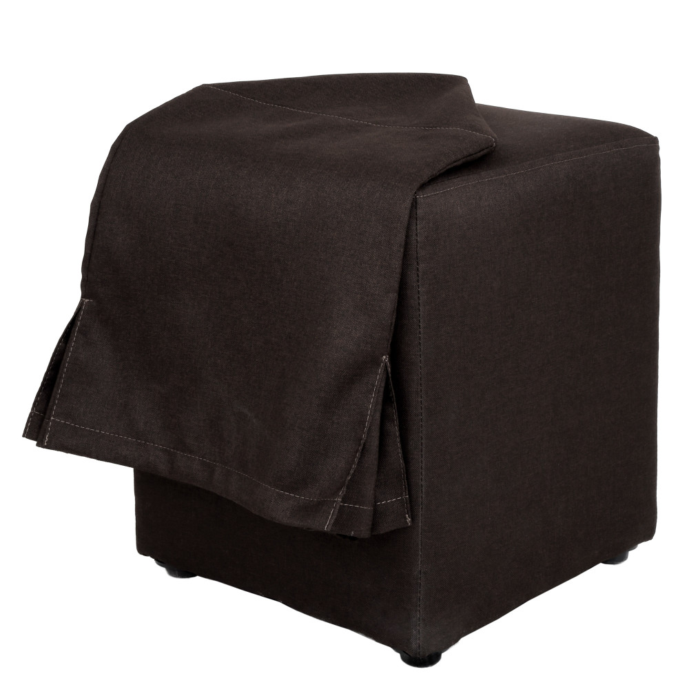 Taburet cu husa Cube H - stofa S16 - maro Taburet cu husa Cube H - stofa S16 - maro
