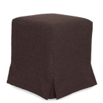 Taburet cu husa Cube H - stofa S04 - maro deschis 