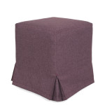 Taburet cu husa Cube H - stofa S69 -  mov 