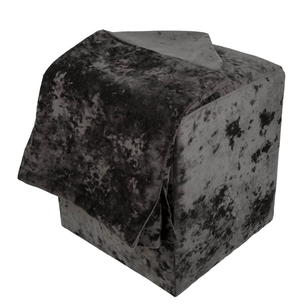 Husa taburet Cube - E01 - stofa negru