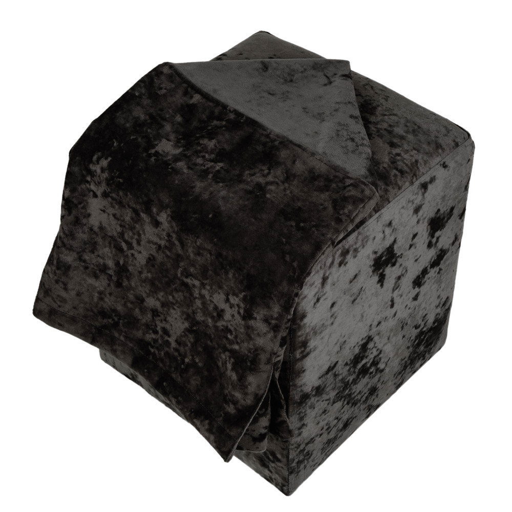 Taburet cu husa Cube H - stofa E01 - negru Taburet cu husa Cube H - stofa E01 - negru