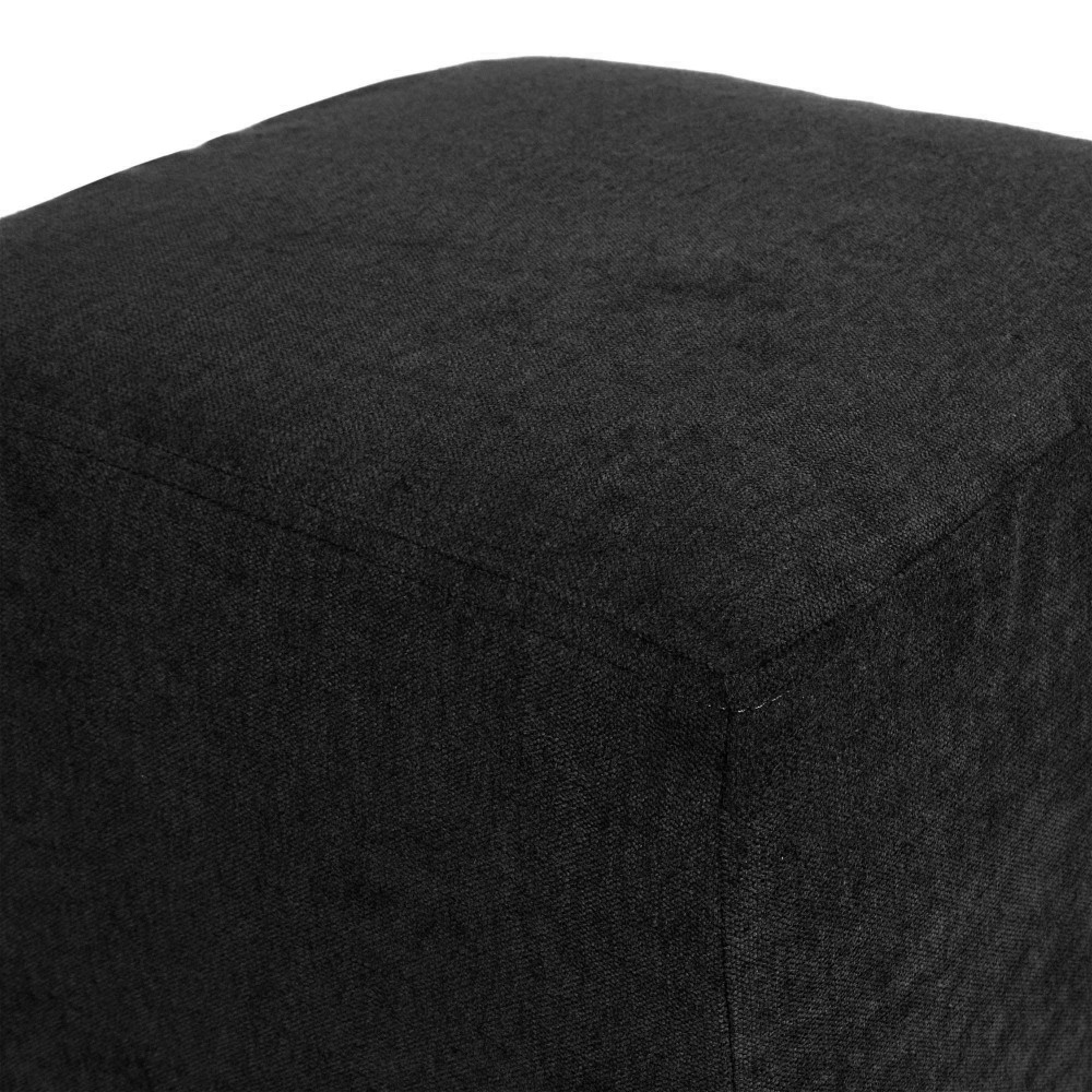 Taburet cu husa Cube H - stofa K6 - negru Taburet cu husa Cube H - stofa K6 - negru