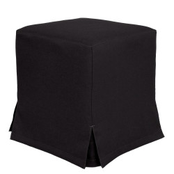 Taburet cu husa Cube H - stofa S14, negru Taburet cu husa Cube H - stofa S14, negru