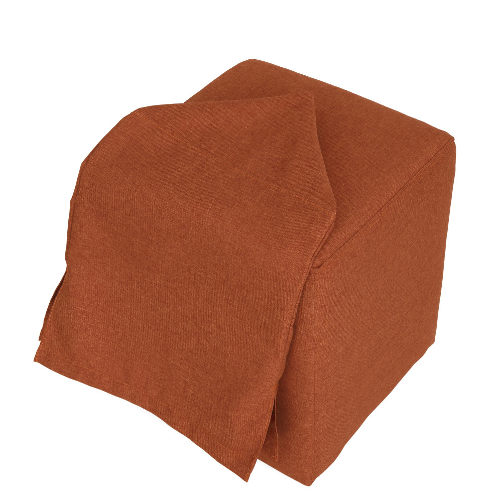 Husa taburet Cube - S25 - stofa portocalie Husa taburet Cube - S25 - stofa portocalie