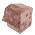 Husa taburet Cube - E45 - stofa roz