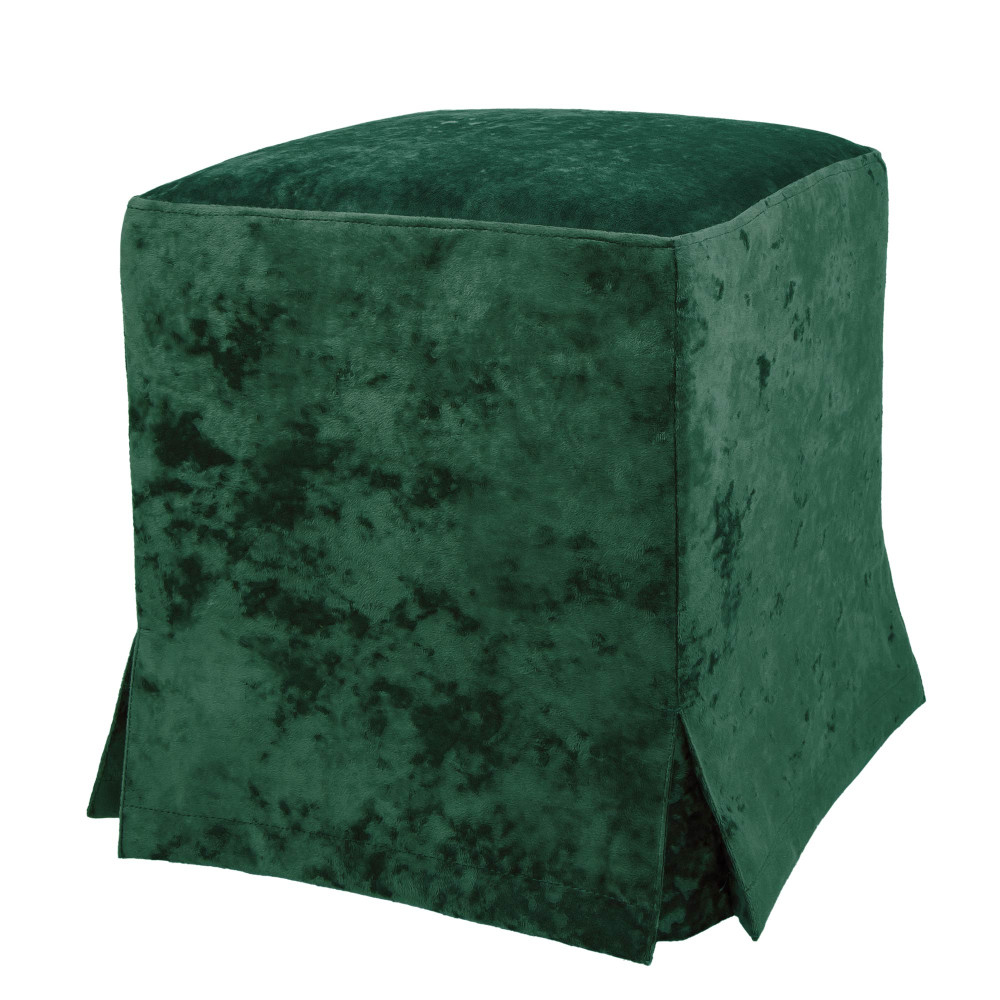 Taburet cu husa Cube H - stofa E57 - verde Taburet cu husa Cube H - stofa E57 - verde