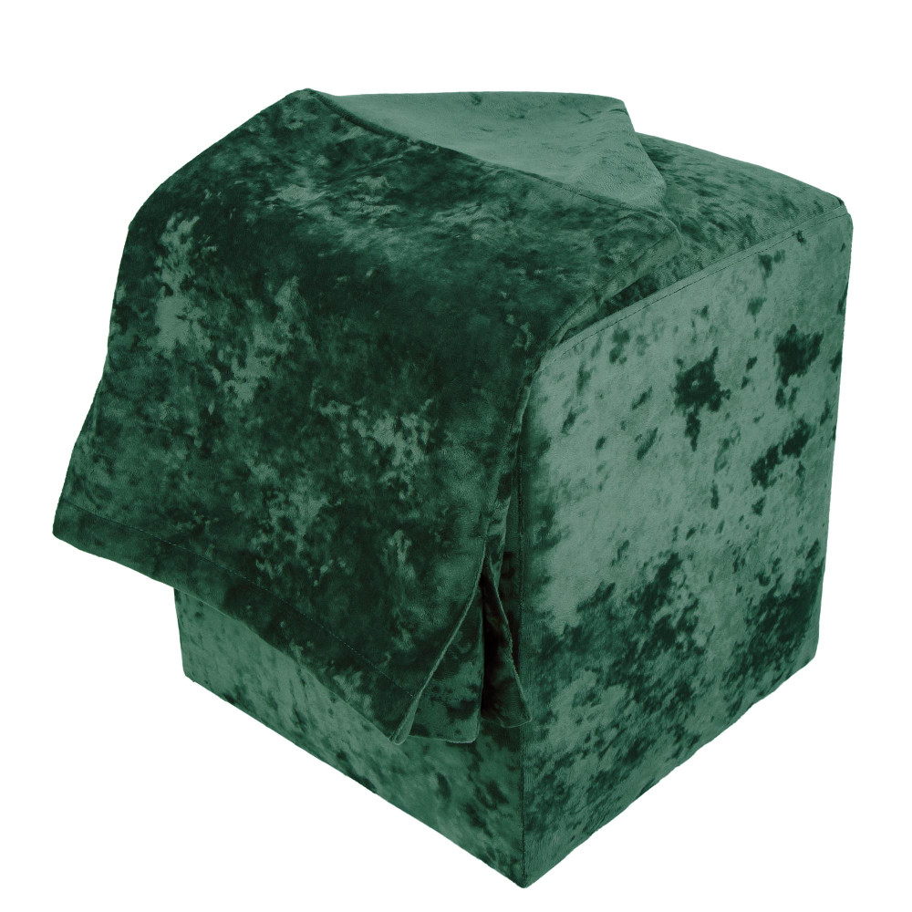 Taburet cu husa Cube H - stofa E57 - verde Taburet cu husa Cube H - stofa E57 - verde