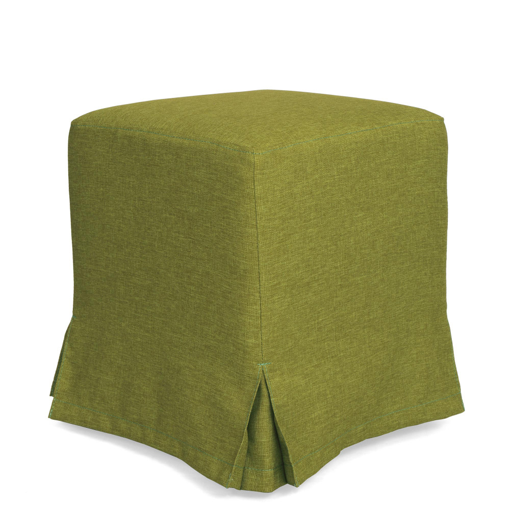 Taburet cu husa Cube H - stofa S22 - verde Taburet cu husa Cube H - stofa S22 - verde