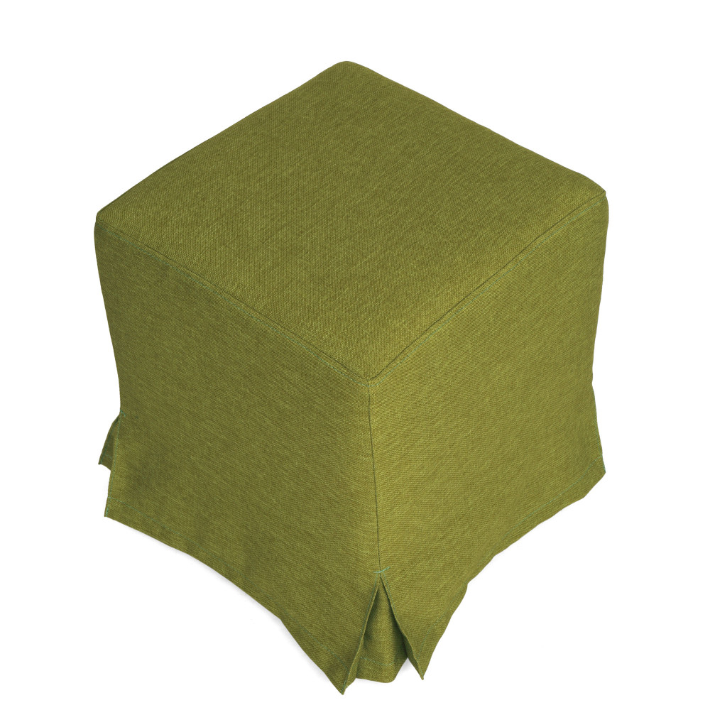 Taburet cu husa Cube H - stofa S22 - verde Taburet cu husa Cube H - stofa S22 - verde