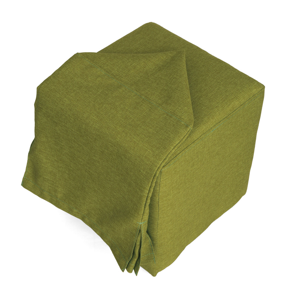 Taburet cu husa Cube H - stofa S22 - verde Taburet cu husa Cube H - stofa S22 - verde