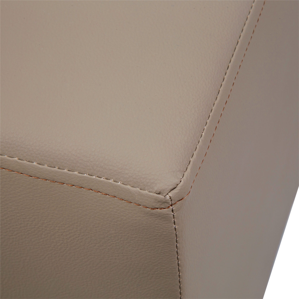 Taburet Cube - imitatie piele POLY - taupe Taburet Cube - imitatie piele POLY - taupe