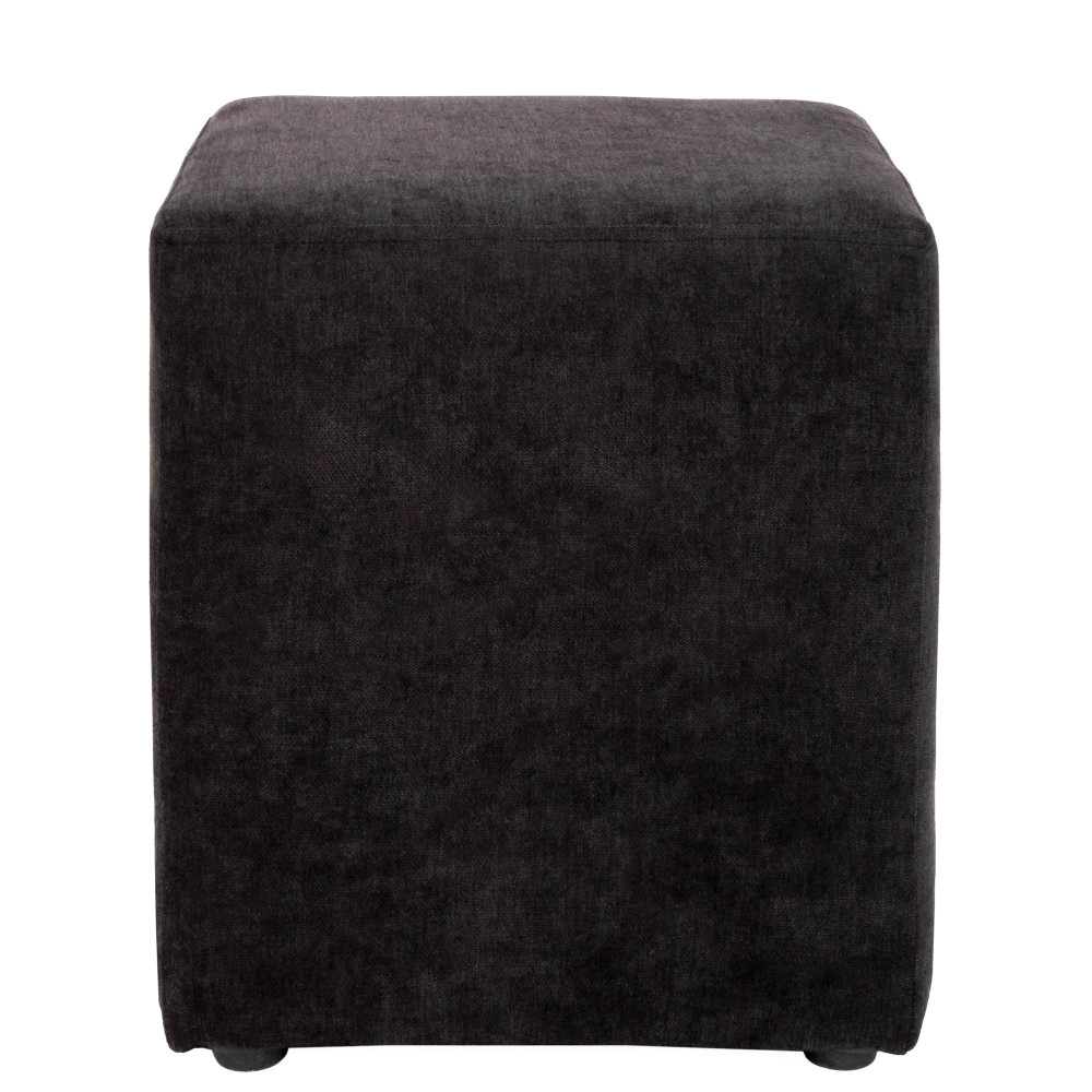 Taburet Cube - stofa K6 - negru