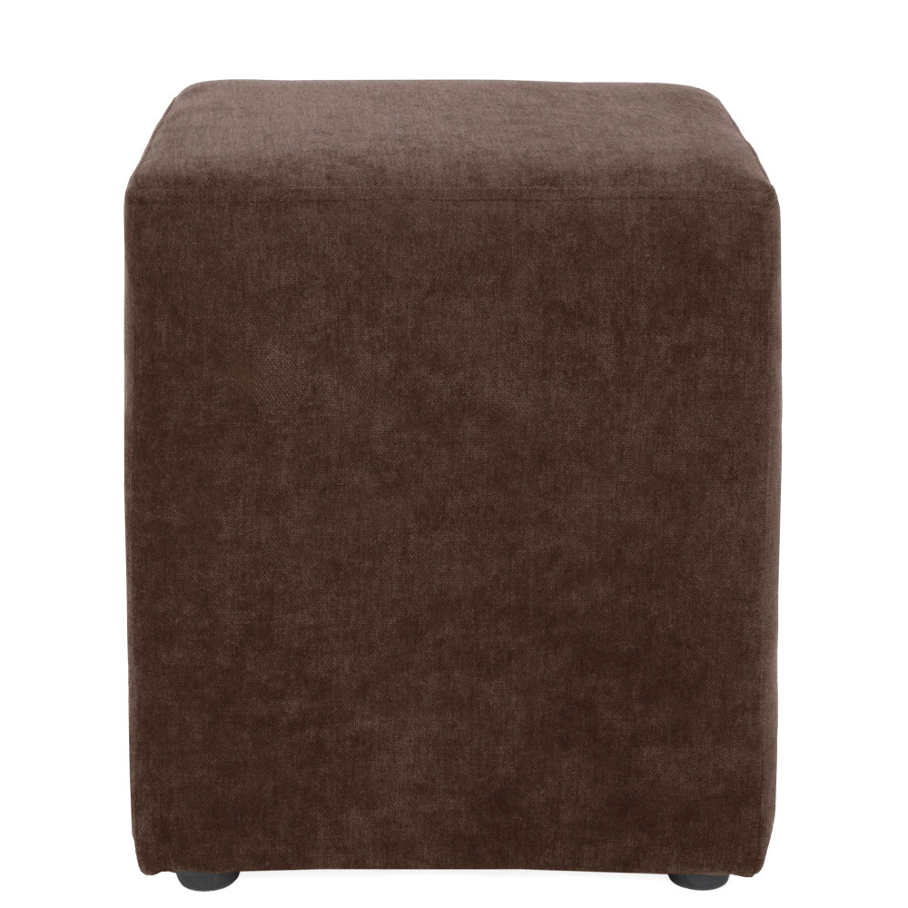 Taburet Cube - stofa K7 - maro Taburet Cube - stofa K7 - maro