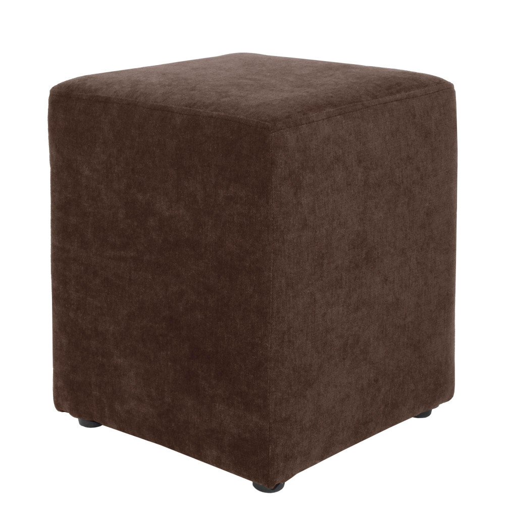 Taburet Cube - stofa K7 - maro Taburet Cube - stofa K7 - maro