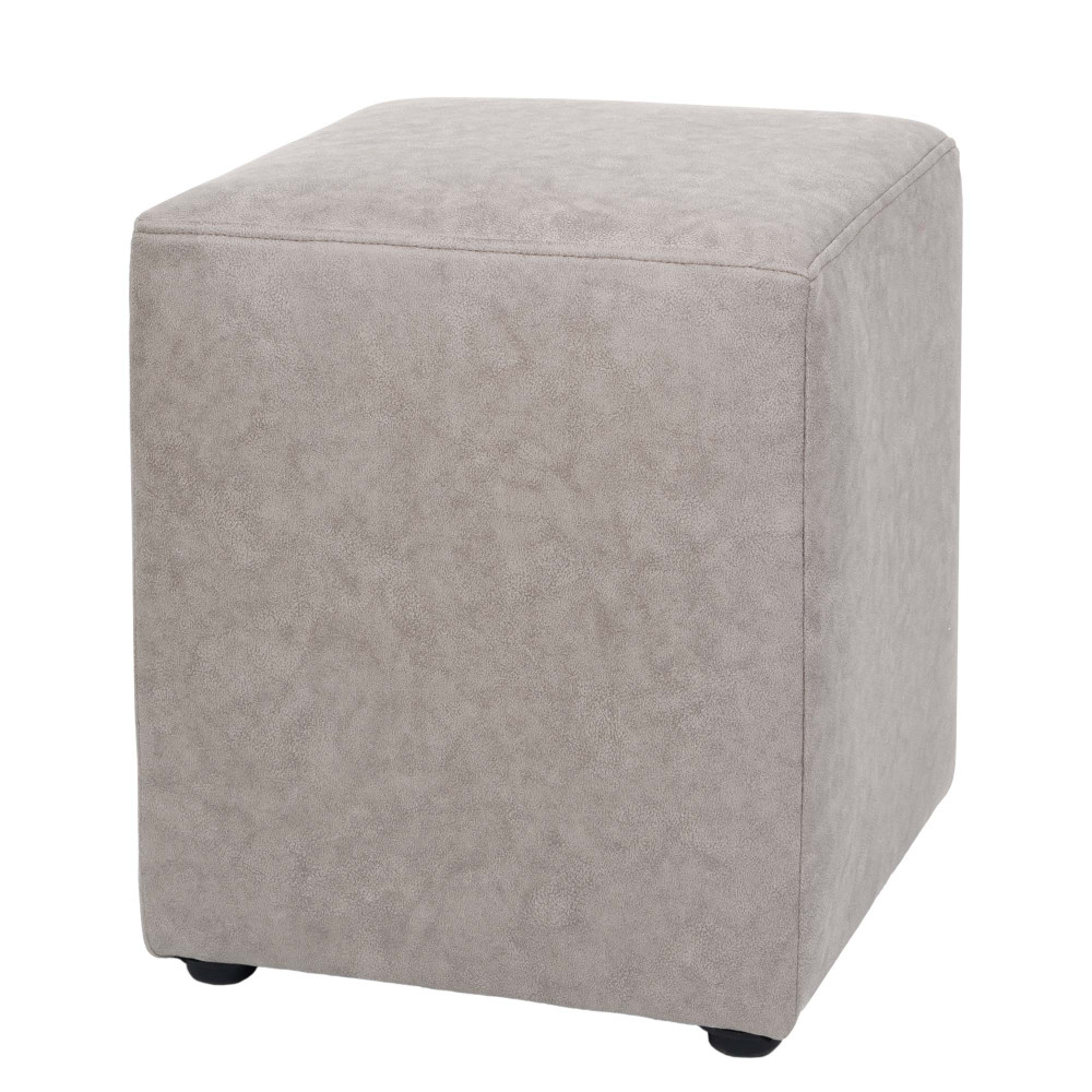 Taburet Cube - stofa M601 - crem Taburet Cube - stofa M601 - crem