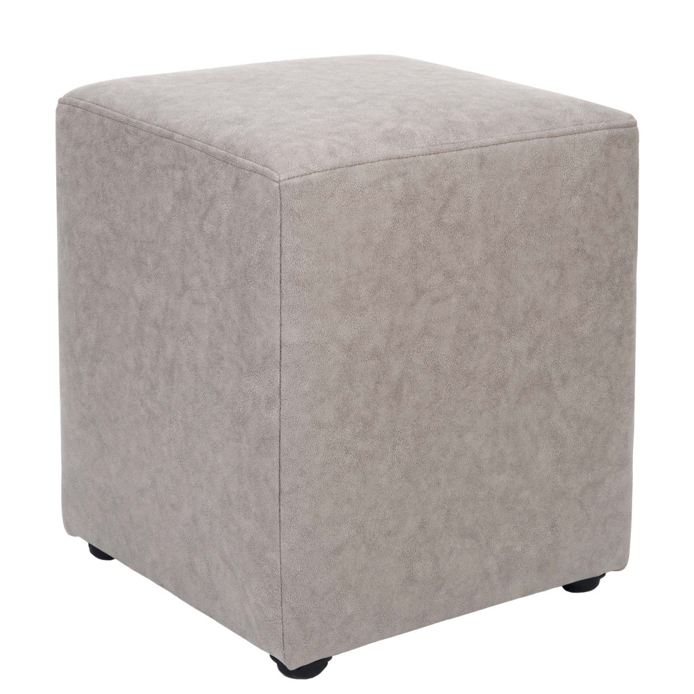 Taburet Cube - stofa M601 - crem Taburet Cube - stofa M601 - crem