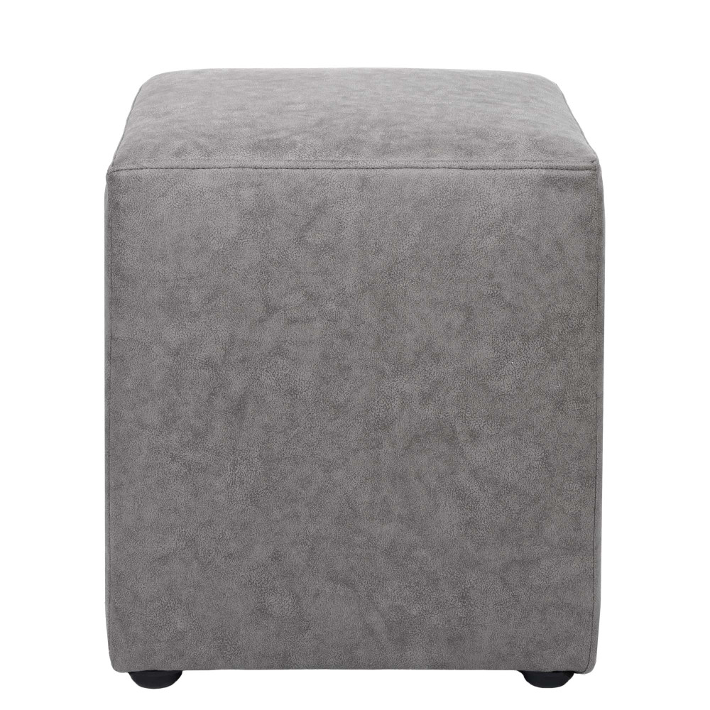 Taburet Cube - stofa M609 - gri deschis Taburet Cube - stofa M609 - gri deschis