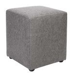 Taburet Cube - stofa M609 - gri deschis