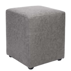 Taburet Cube - stofa M609 - gri deschis Taburet Cube - stofa M609 - gri deschis