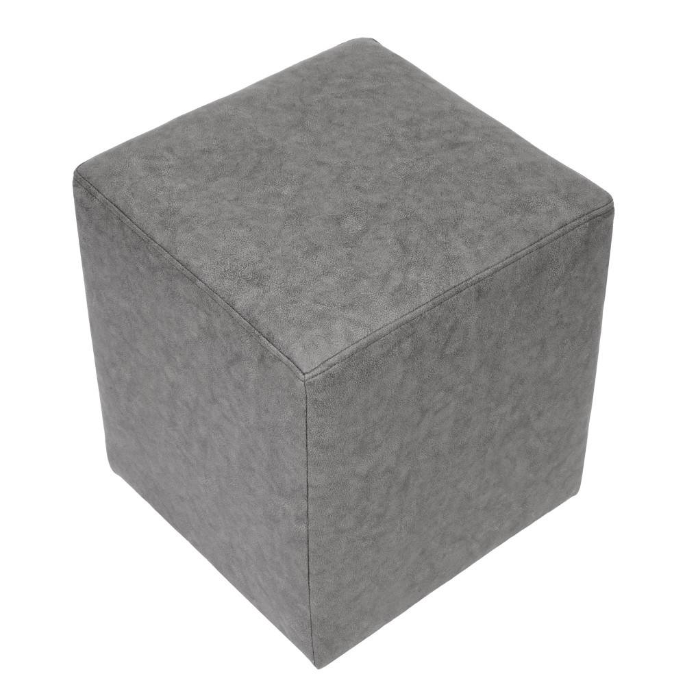 Taburet Cube - stofa M609 - gri deschis Taburet Cube - stofa M609 - gri deschis