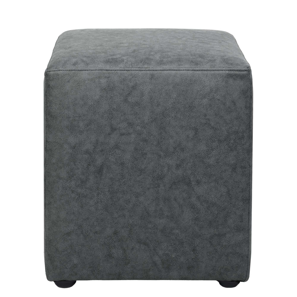Taburet Cube - stofa M611 - gri Taburet Cube - stofa M611 - gri