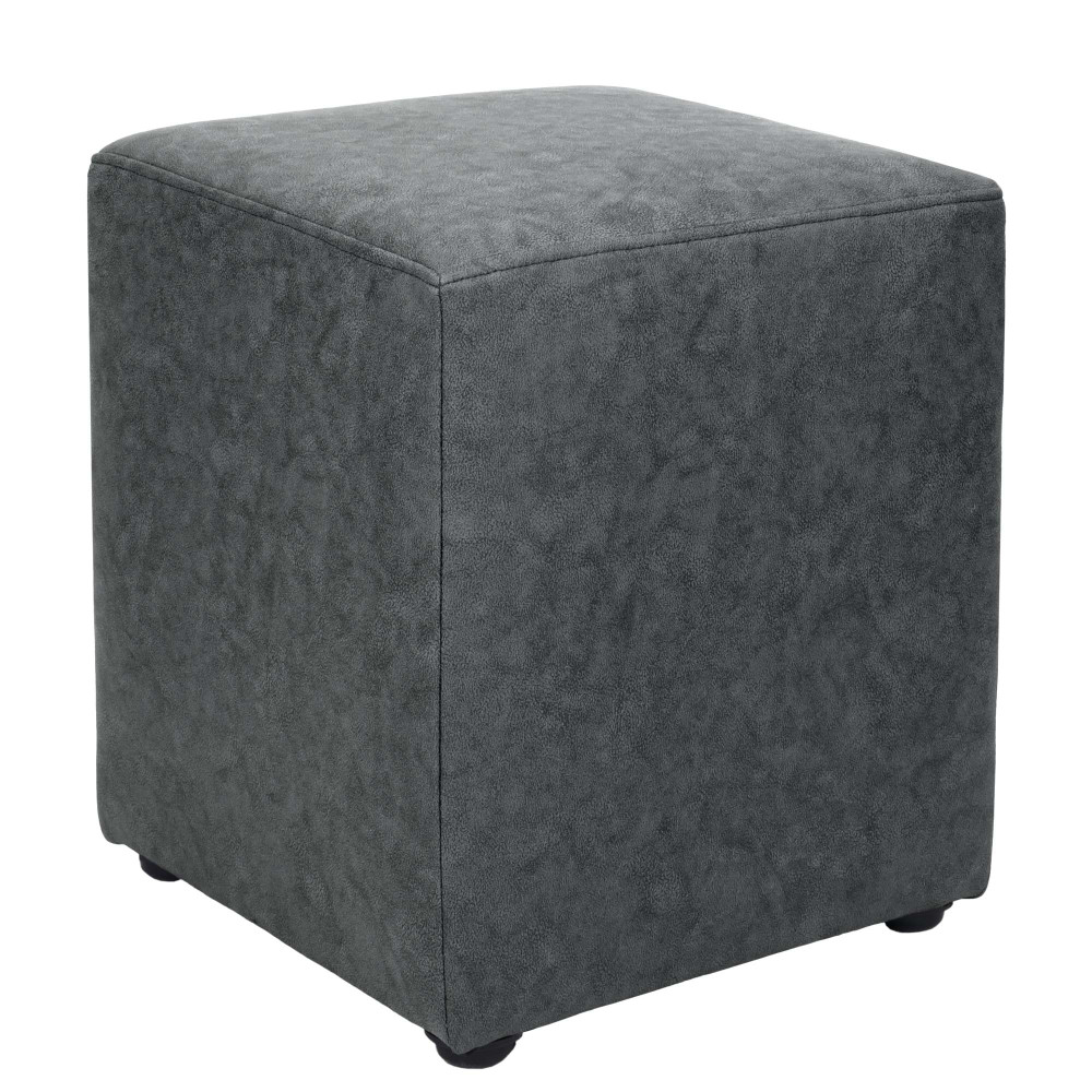 Taburet Cube - stofa M611 - gri Taburet Cube - stofa M611 - gri