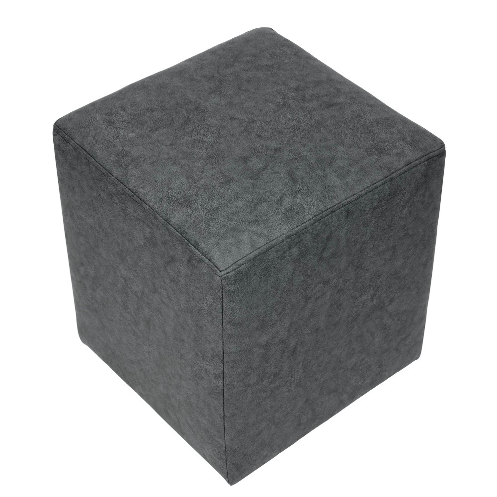 Taburet Cube - stofa M611 - gri Taburet Cube - stofa M611 - gri