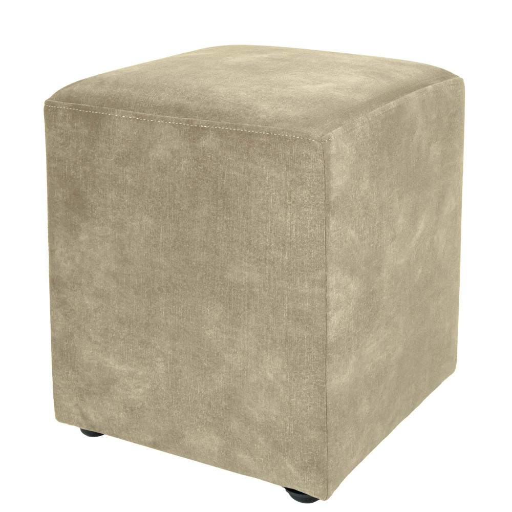 Taburet Cube - stofa P03 - bej Taburet Cube - stofa P03 - bej