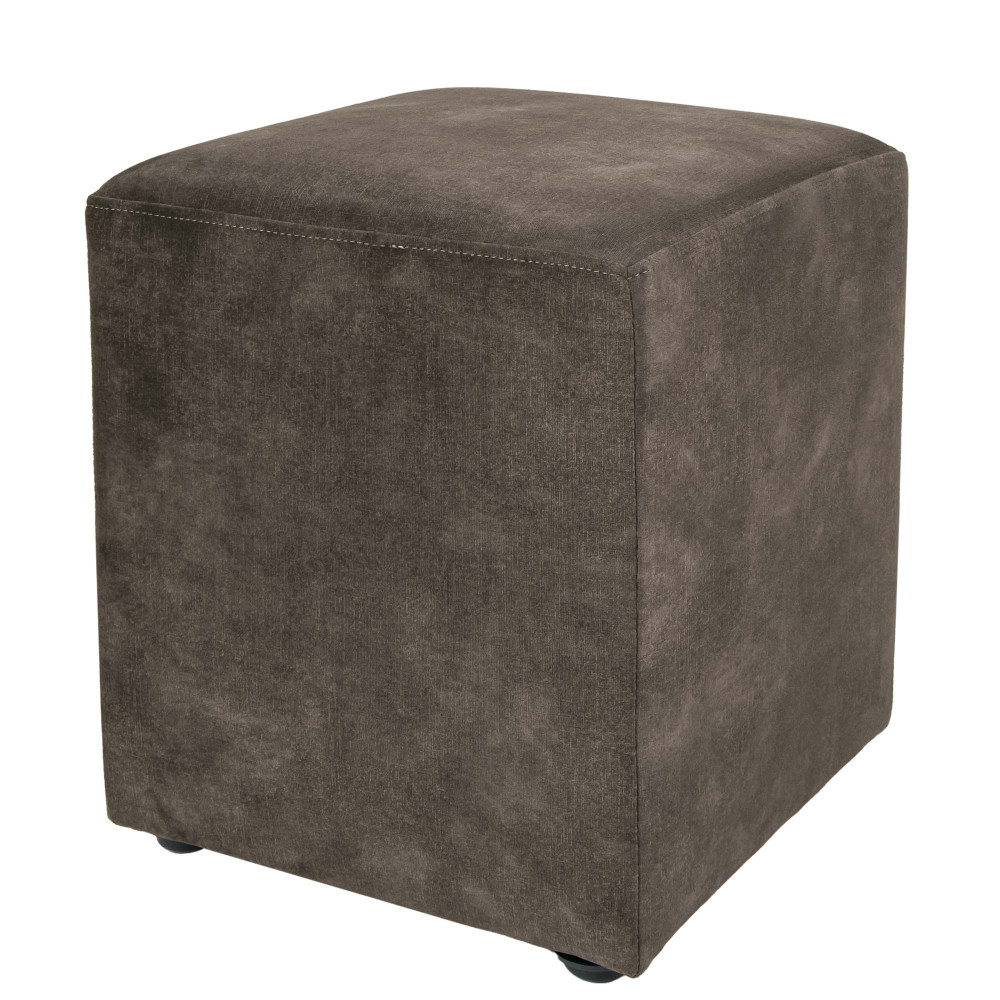 Taburet Cube - stofa P05 - maro Taburet Cube - stofa P05 - maro