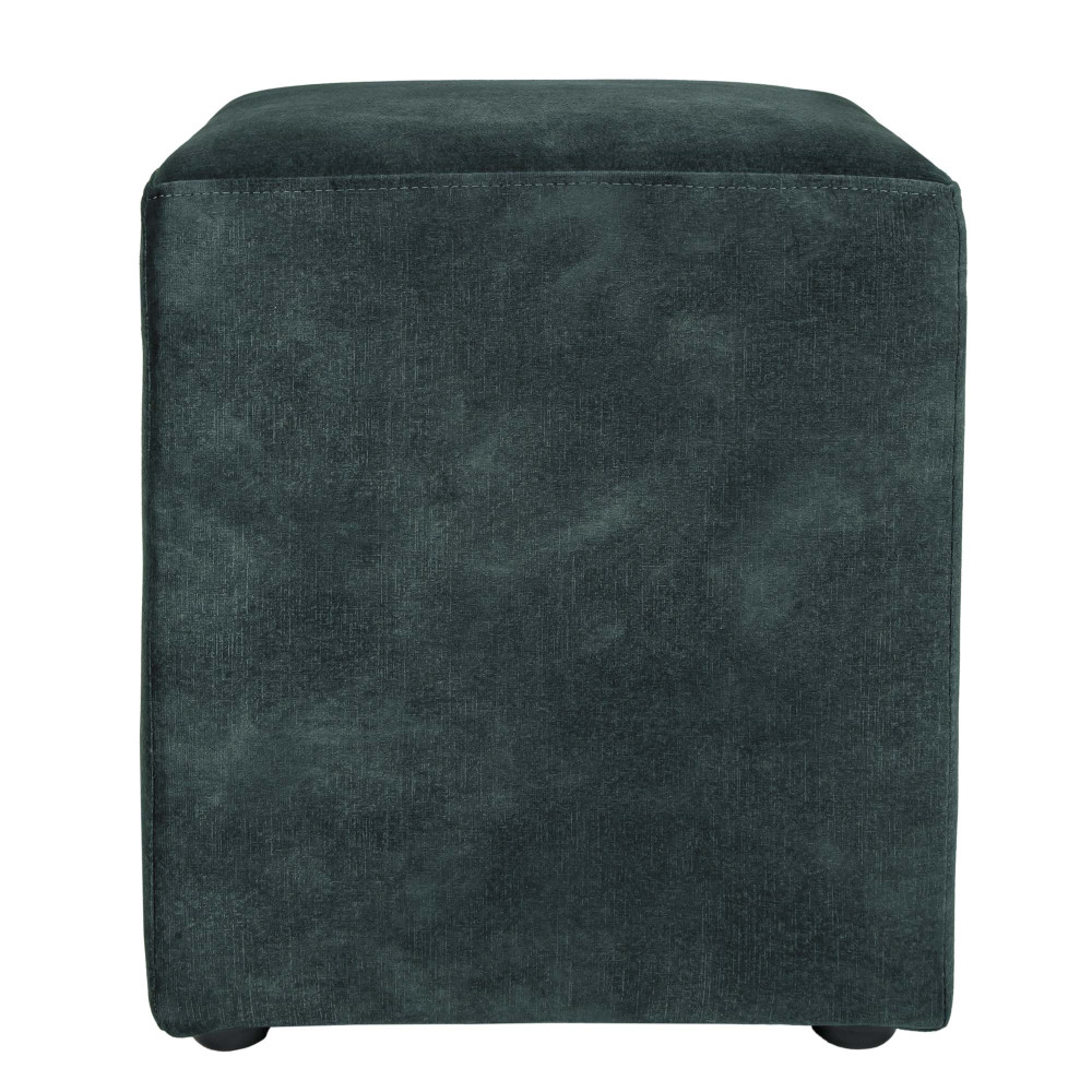 Taburet Cube - stofa P13 - turcoaz Taburet Cube - stofa P13 - turcoaz