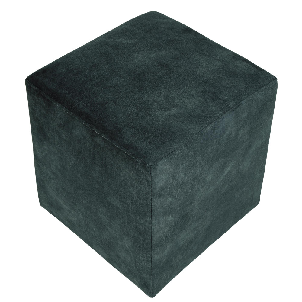 Taburet Cube - stofa P13 - turcoaz Taburet Cube - stofa P13 - turcoaz
