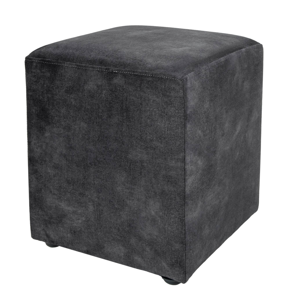 Taburet Cube - stofa P17 - gri Taburet Cube - stofa P17 - gri