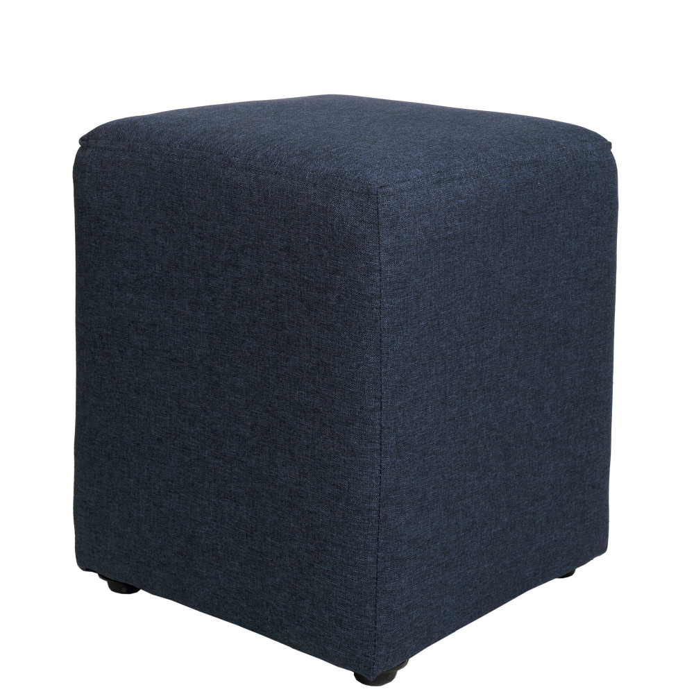 Taburet Cube - stofa S80 - albastru Taburet Cube - stofa S80 - albastru
