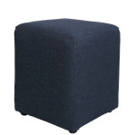 Taburet Cube - stofa S80 - albastru