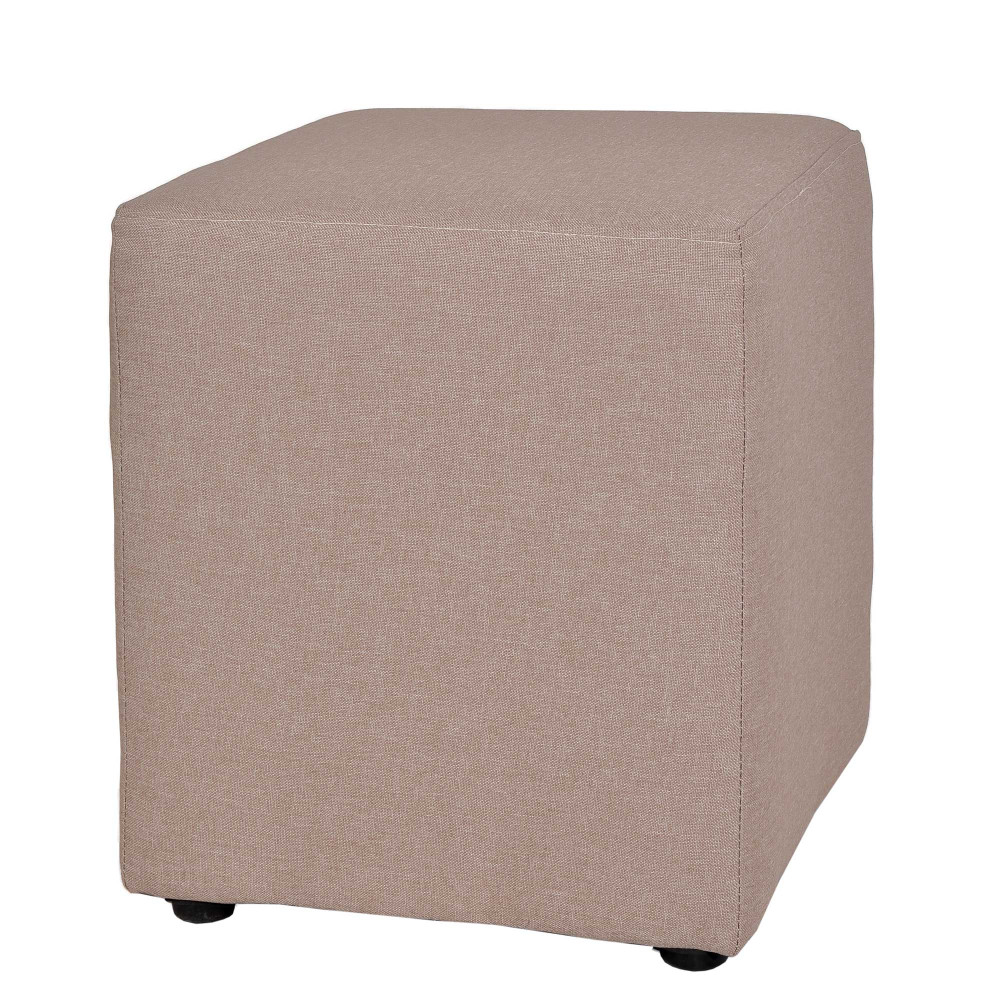 Taburet Cube - stofa S17 - bej Taburet Cube - stofa S17 - bej