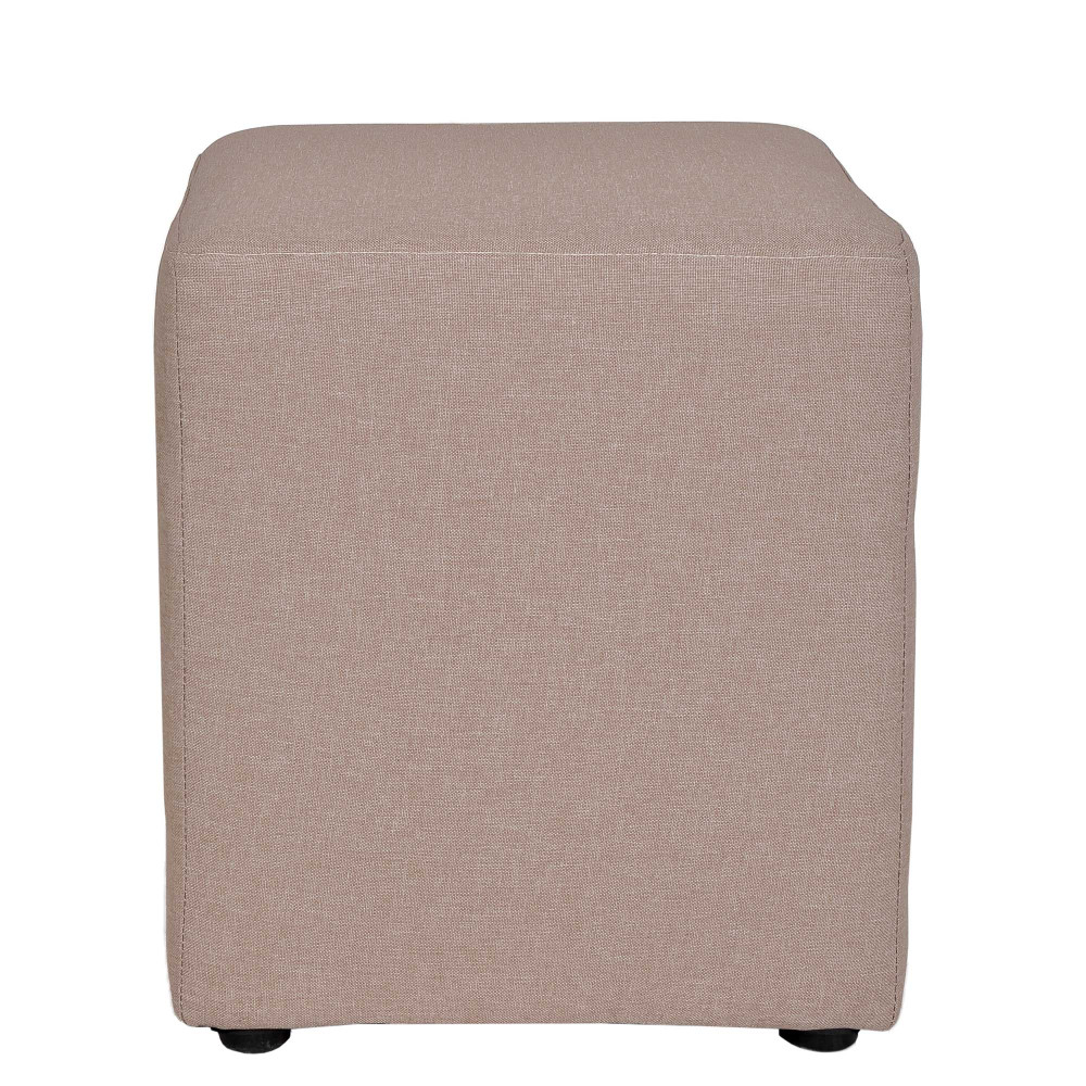 Taburet Cube - stofa S17 - bej Taburet Cube - stofa S17 - bej